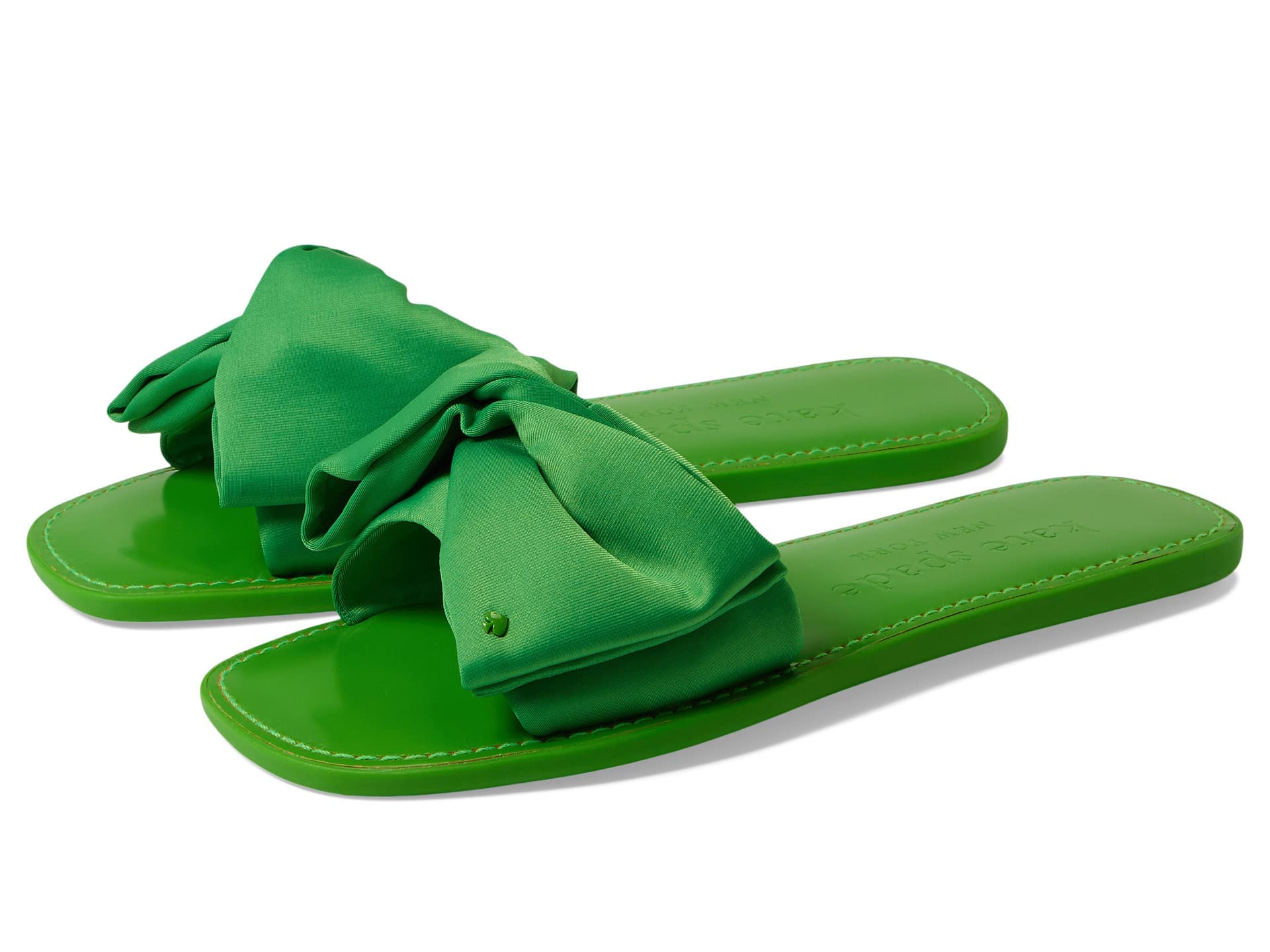 Kate Spade New York Women's Bikini Bow Slide Sandals - Comfortable Summer Beach Flip Flops for Pool, Vacation & Casual Outfits