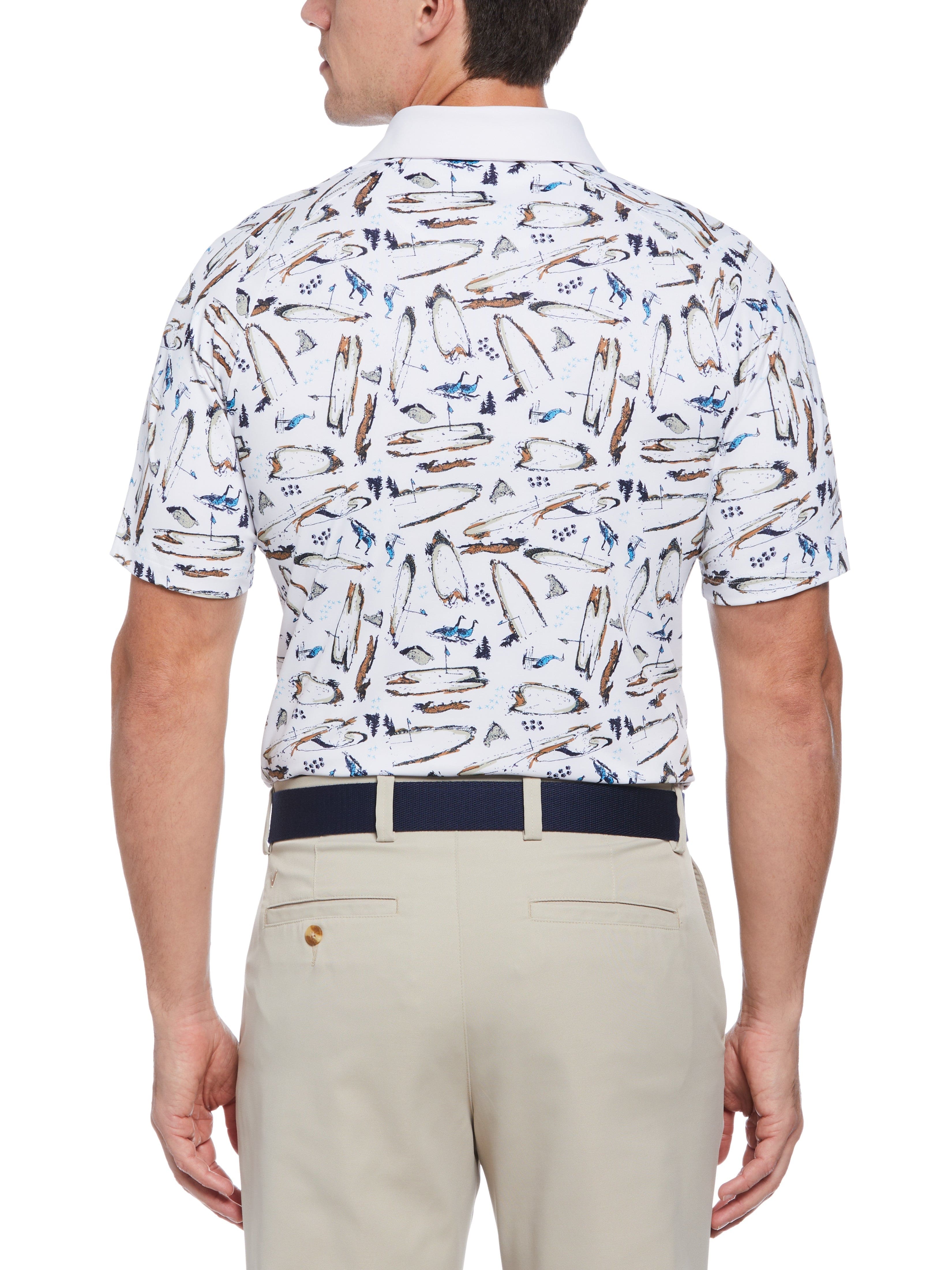 Men's Stylish Golf Polo Shirt with Fun Critter Print - Perfect for Golf Courses, Casual Wear & Outdoor Activities