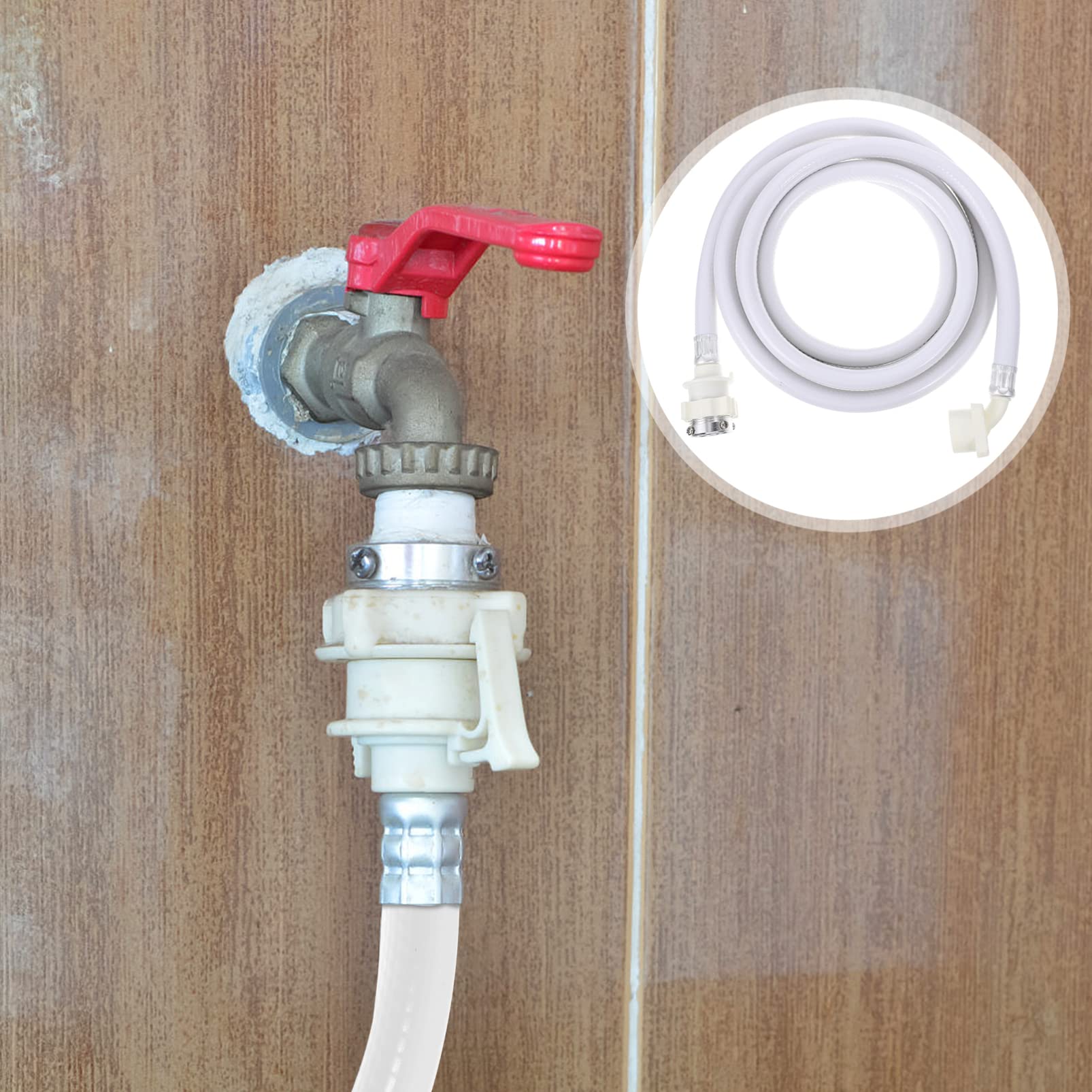 PVC Washing Machine Hose Extension - 3 Meter Long Washer Hose for Laundry Room, RV, and Mobile Home Use