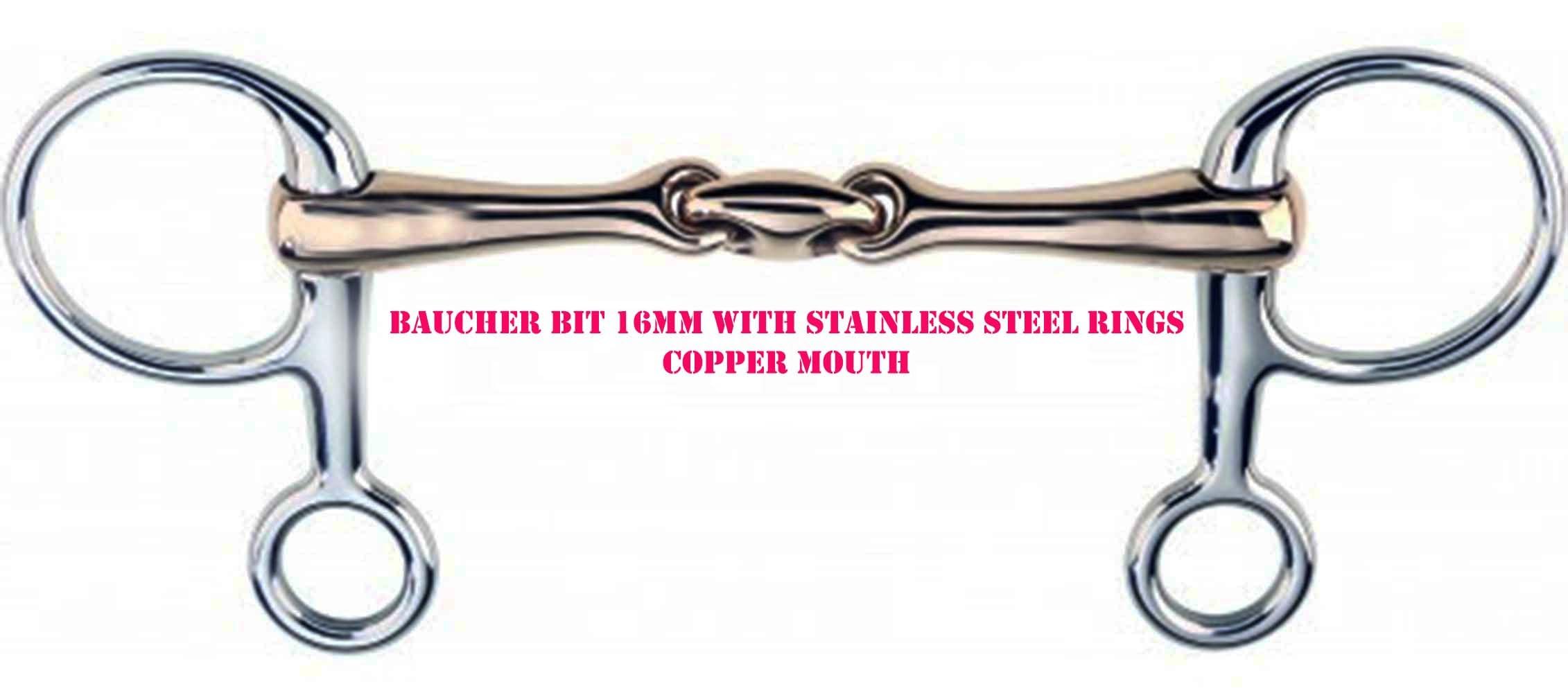 PRORIDER SS Hanging Cheek Lozenge Baucher Copper Dog Bone 4-1/2