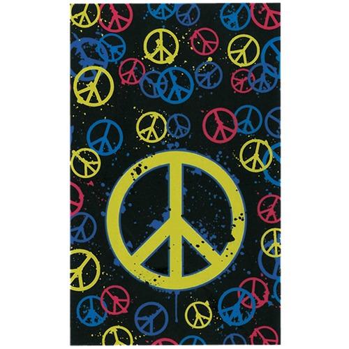 Brunswick Peace Symbol Bowling Towel - Absorbent Microfiber for Bowling Balls & Shoes - Perfect for League Play & Practice Sessions
