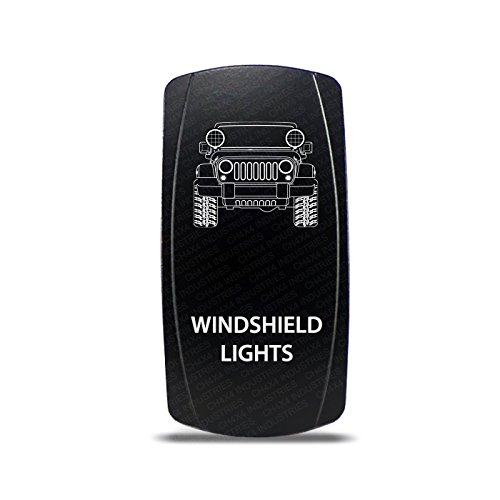 CH4X4 Rocker Switch for Jeep Wrangler JK - Windshield Light Control with Symbol | Off-Road Lighting Accessory for Jeep Modifications & Adventure Driving