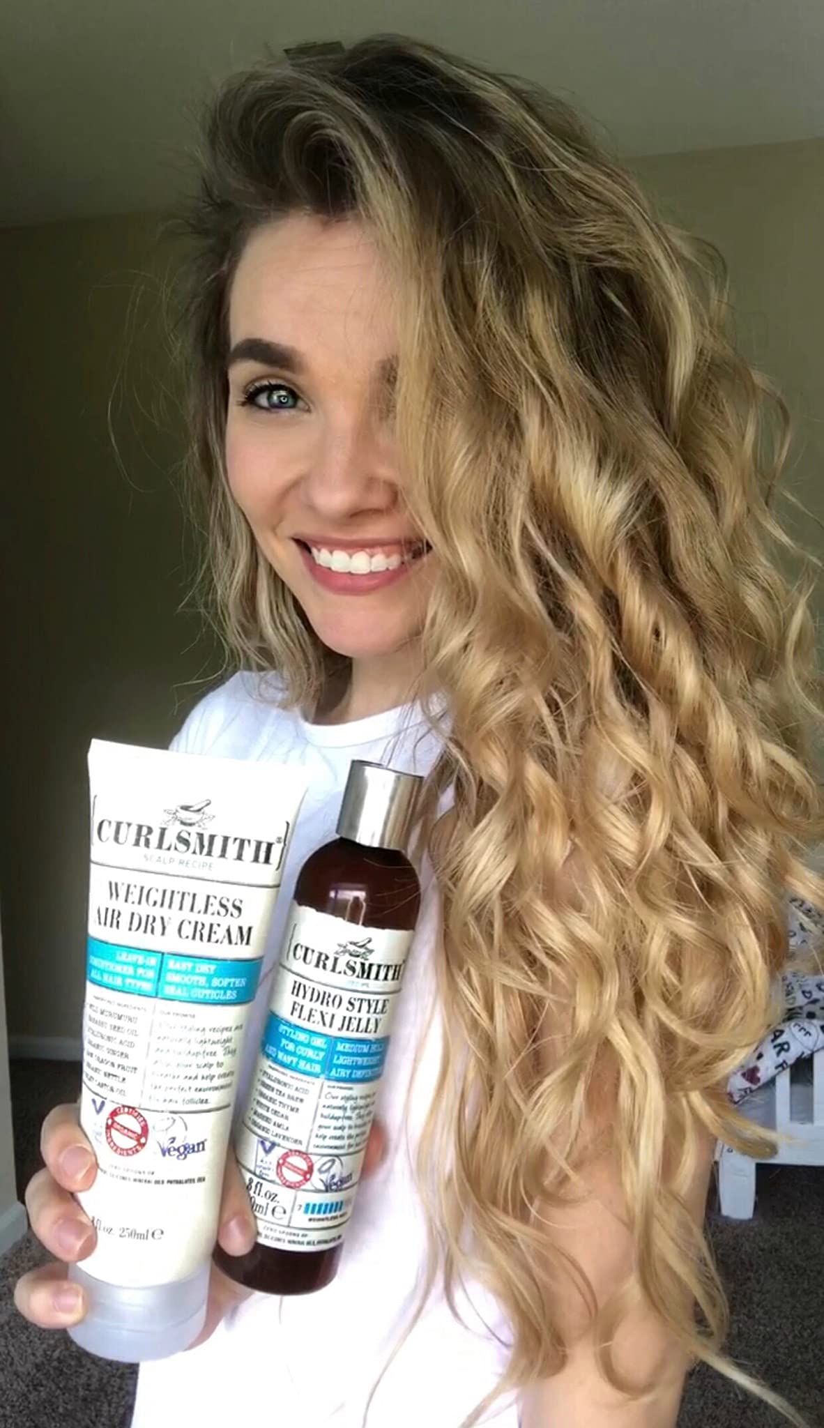 CURLSMITH Weightless Air Dry Cream - Vegan Leave-In Conditioner for All Hair Types, Smooths & Defrizzes Hair - Perfect for Natural, Curly & Wavy Hair Care Routine