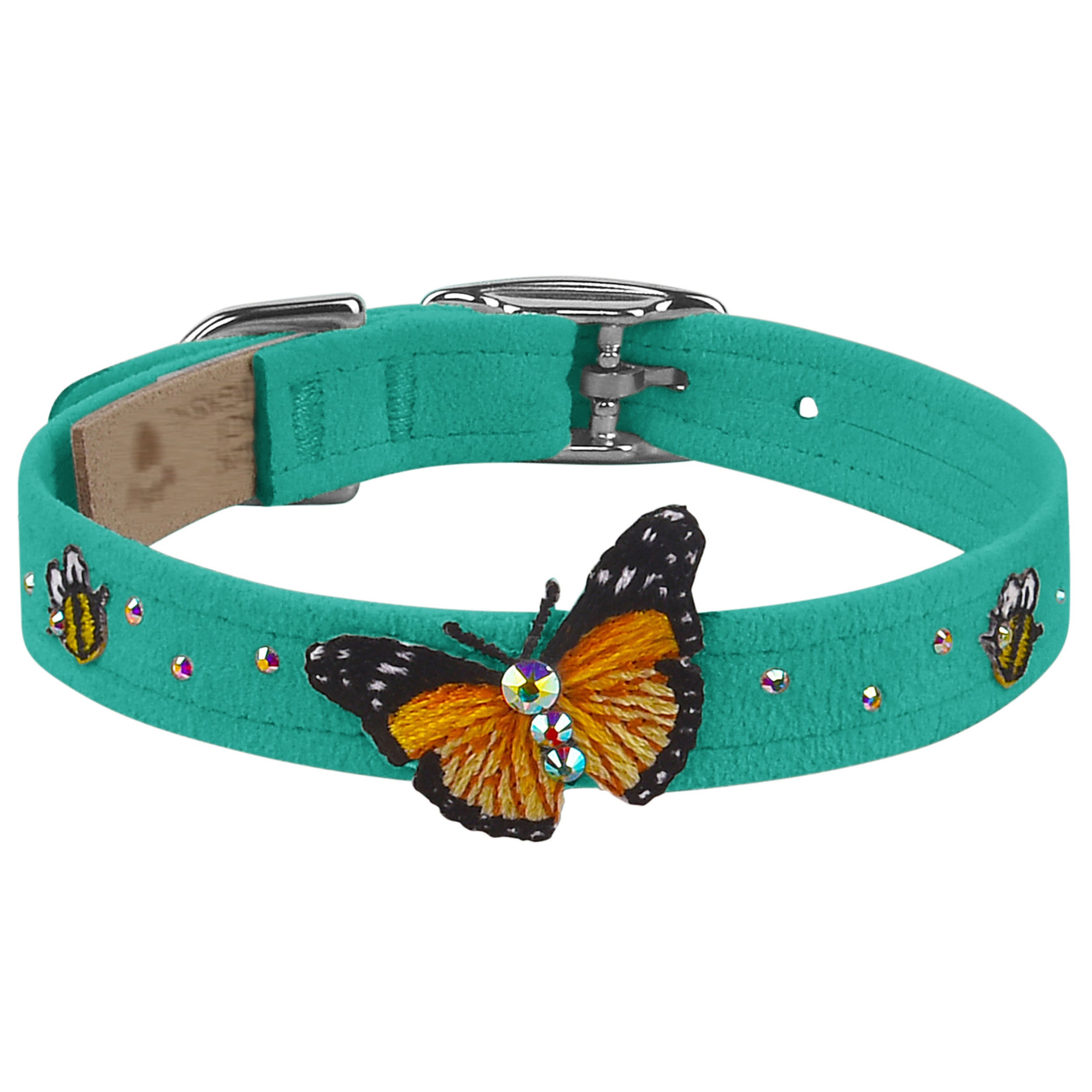 Elegant Embroidered Butterfly & Bees Collar - Stylish Floral Detachable Pet Collar for Dogs & Cats - Perfect for Outdoor Adventures, Photo Shoots & Special Occasions