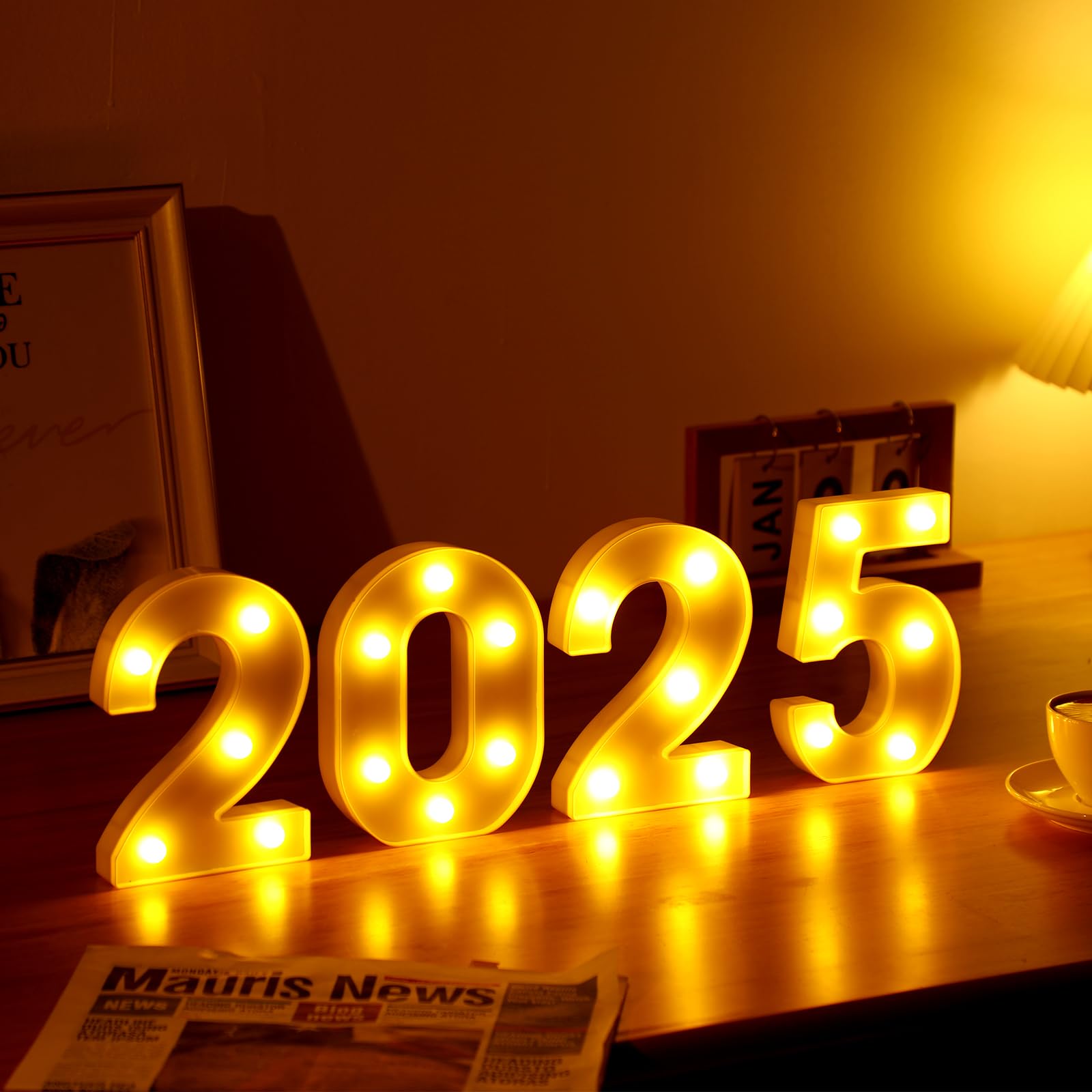 2025 LED Light Up Numbers - Battery Operated Graduation & New Year Party Decorations for Tables, Walls & Events - Glowing Number Signs for 2025 Graduation Parties, NYE Celebrations & Special Occasions