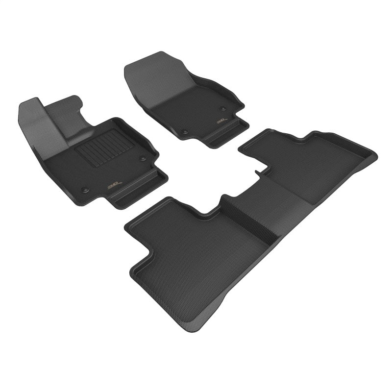3D MAXpider Custom Fit All-Weather Floor Mats for 2023-2024 Lexus RX Series (R1/R2) - Kagu Black - Premium Car Floor Liners for SUV Protection & Easy Cleaning