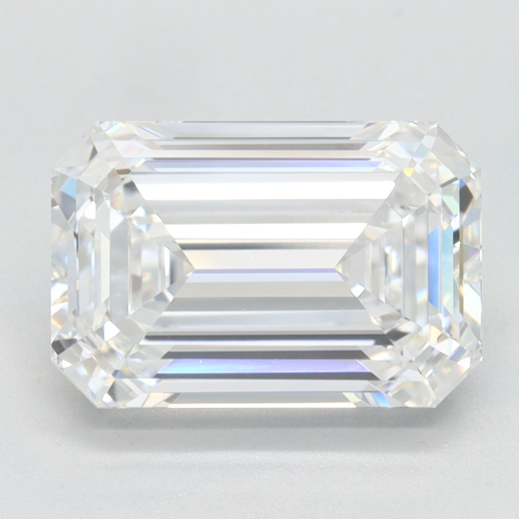 3.05 Carat Lab-Created Emerald Diamond Ring - Eco-Friendly & Conflict-Free for Engagement, Wedding, or Anniversary Gifts