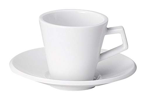 Spada KT-160055 Pure White Coffee Saucer - 6.5 Inch Porcelain Tea Cup Plate - Elegant Dish for Coffee, Tea, Desserts - Perfect for Home, Cafe, and Restaurant Use