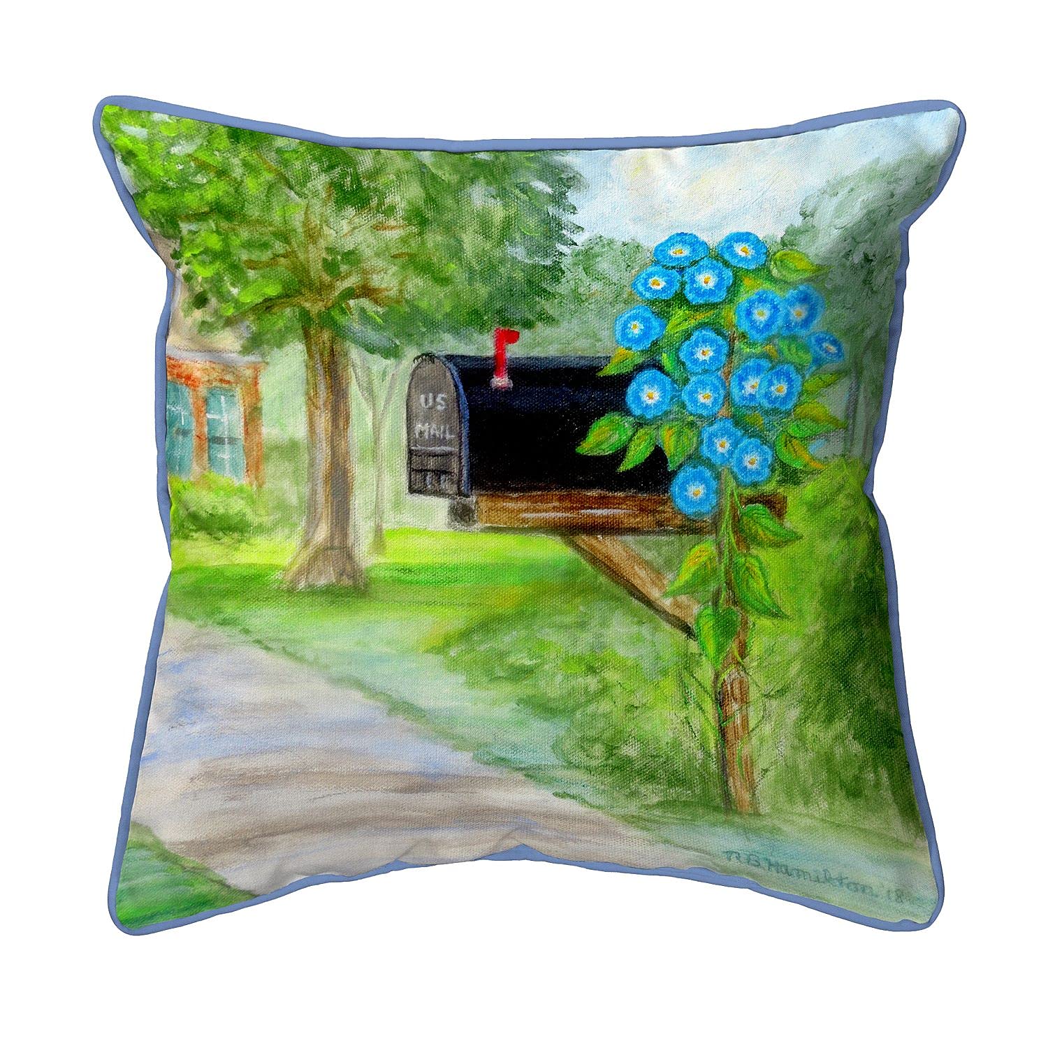 Betsy Drake ZP1005 Decorative Throw Pillow 22x22 Inches - Multi-Color Accent Cushion for Sofa, Bed & Living Room Decor