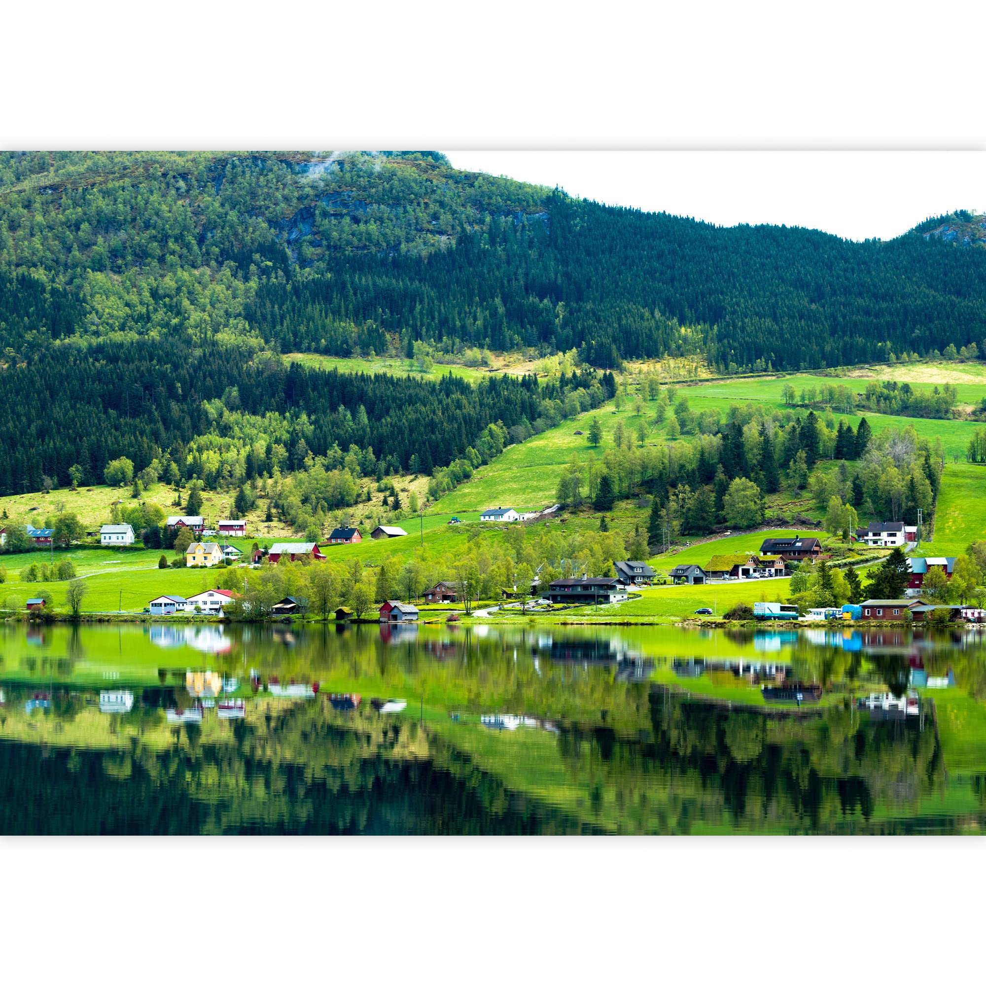 IDEA4WALL Nature Norway Landscape Wall Mural - 100x144 Inch Large Removable Peel & Stick Wallpaper for Bedroom Decor | Beautiful Scenic Wall Sticker for Home, Office & Nursery