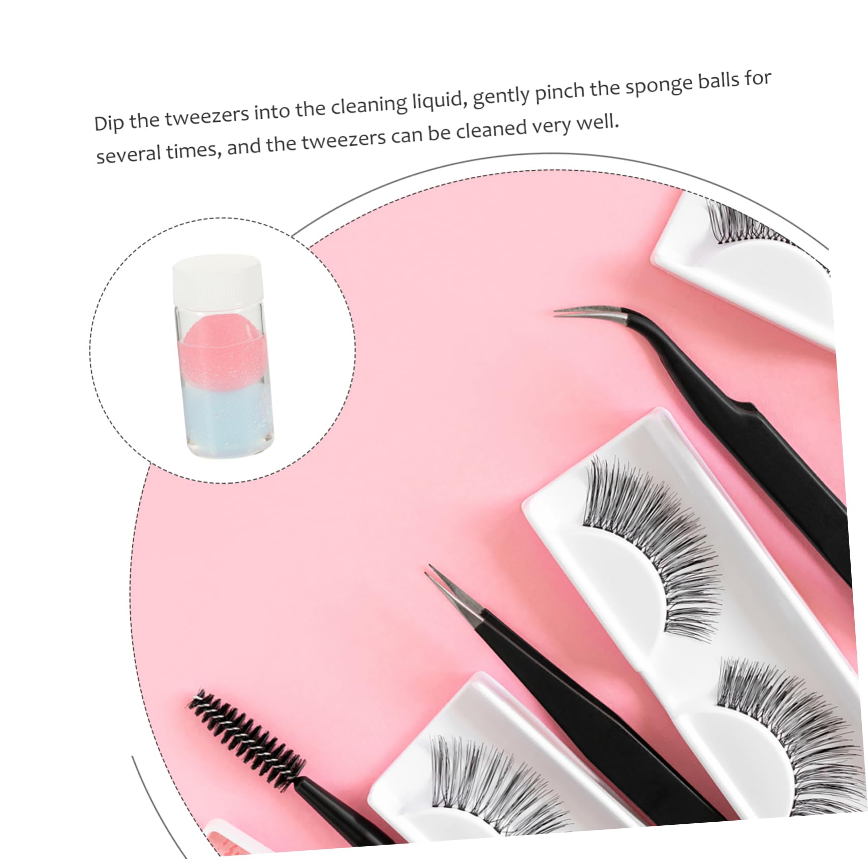 2pcs Lash Tweezer Cleaning Kit - for Eyebrow & Eyelash Tools Care