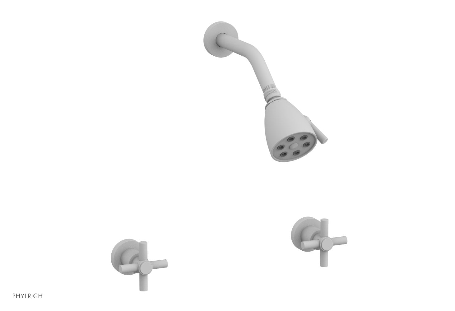 Premium Two Handle Shower Faucet Set with Tubular Cross Handles - D3134 Model for Bathroom & Shower Renovation | Durable Brass Construction, Easy Installation, Modern Water Control Design