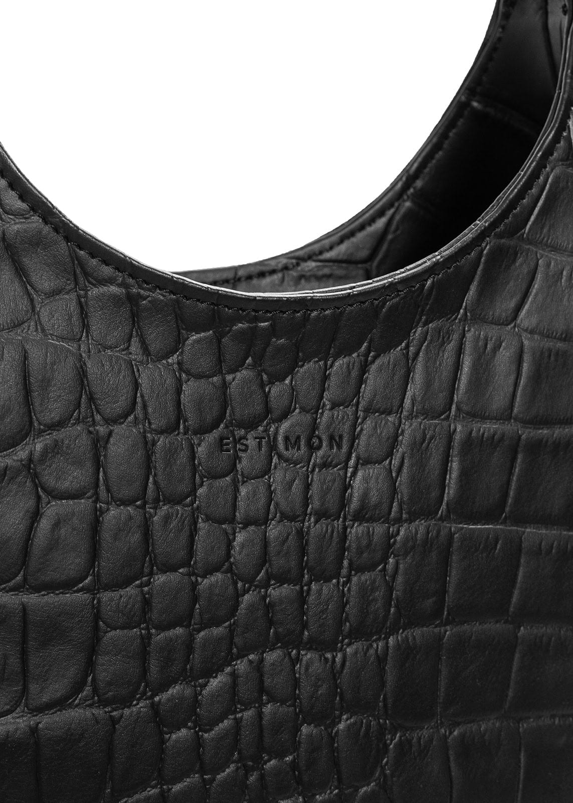 Audrey Vegan Corn Leather Shoulder Bag for Women | Black Crocodile Embossed Crossbody Purse | Perfect for Work, Travel & Everyday Use