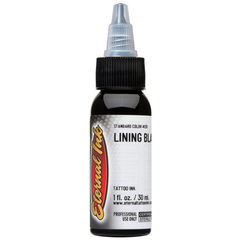 Eternal Ink Lining Black - Professional Tattoo Ink for Artists & Permanent Makeup - Perfect for Tattoos, Eyebrows & Cosmetic Enhancements