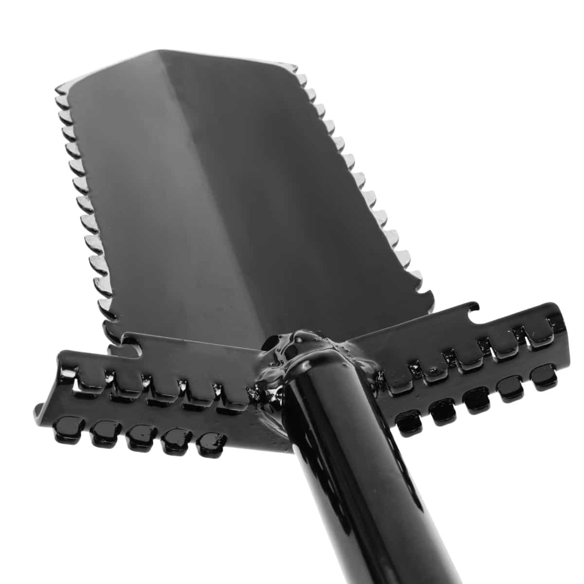 Anaconda NX 6 36-Inch Tempered Steel Shovel with Double Serrated Blade & Foot Pegs - Heavy Duty Digging Tool for Camping, Gardening, and Outdoor Survival