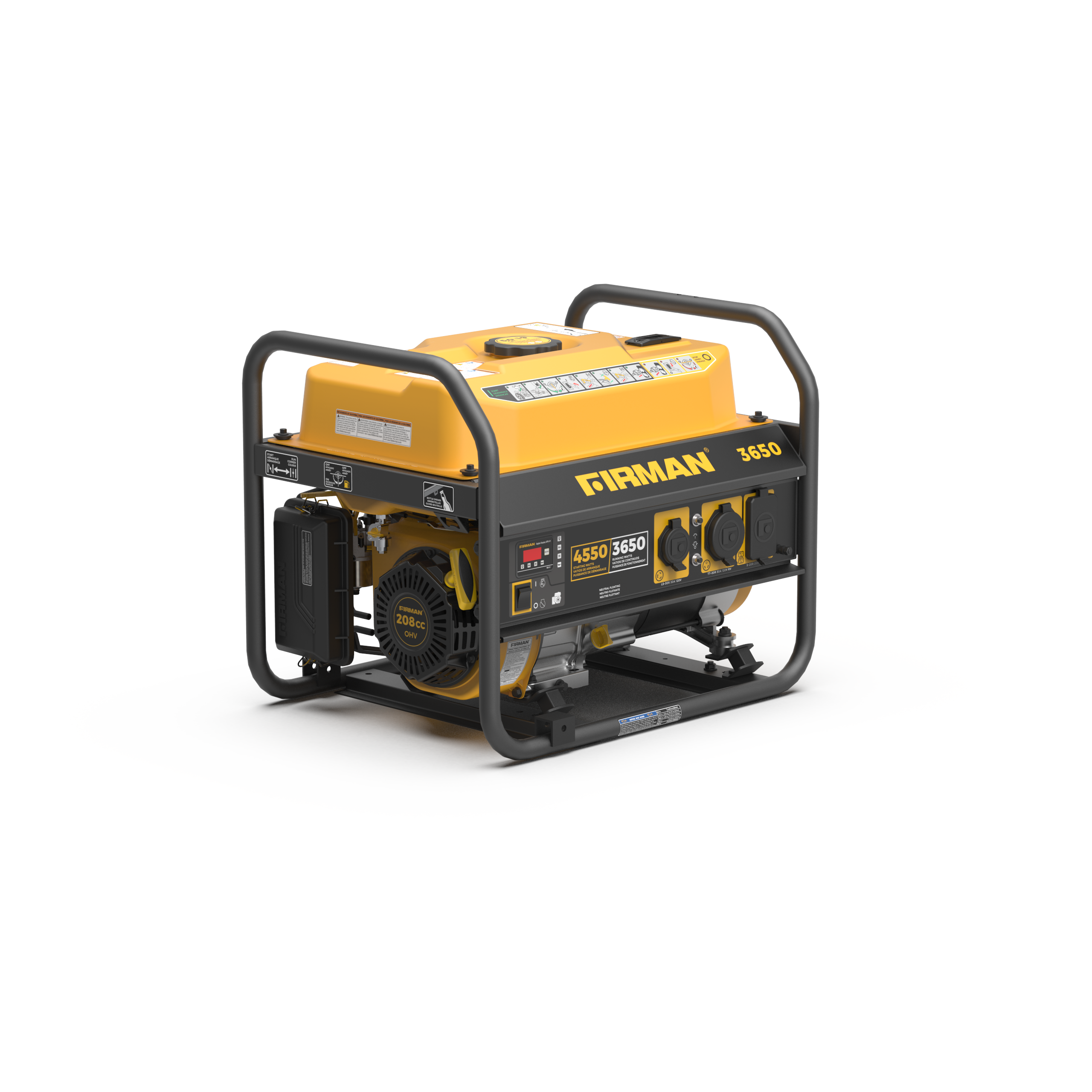 4550W Portable Gas Generator with Recoil Start - 120V Power for Camping, Emergencies & Outdoor Events
