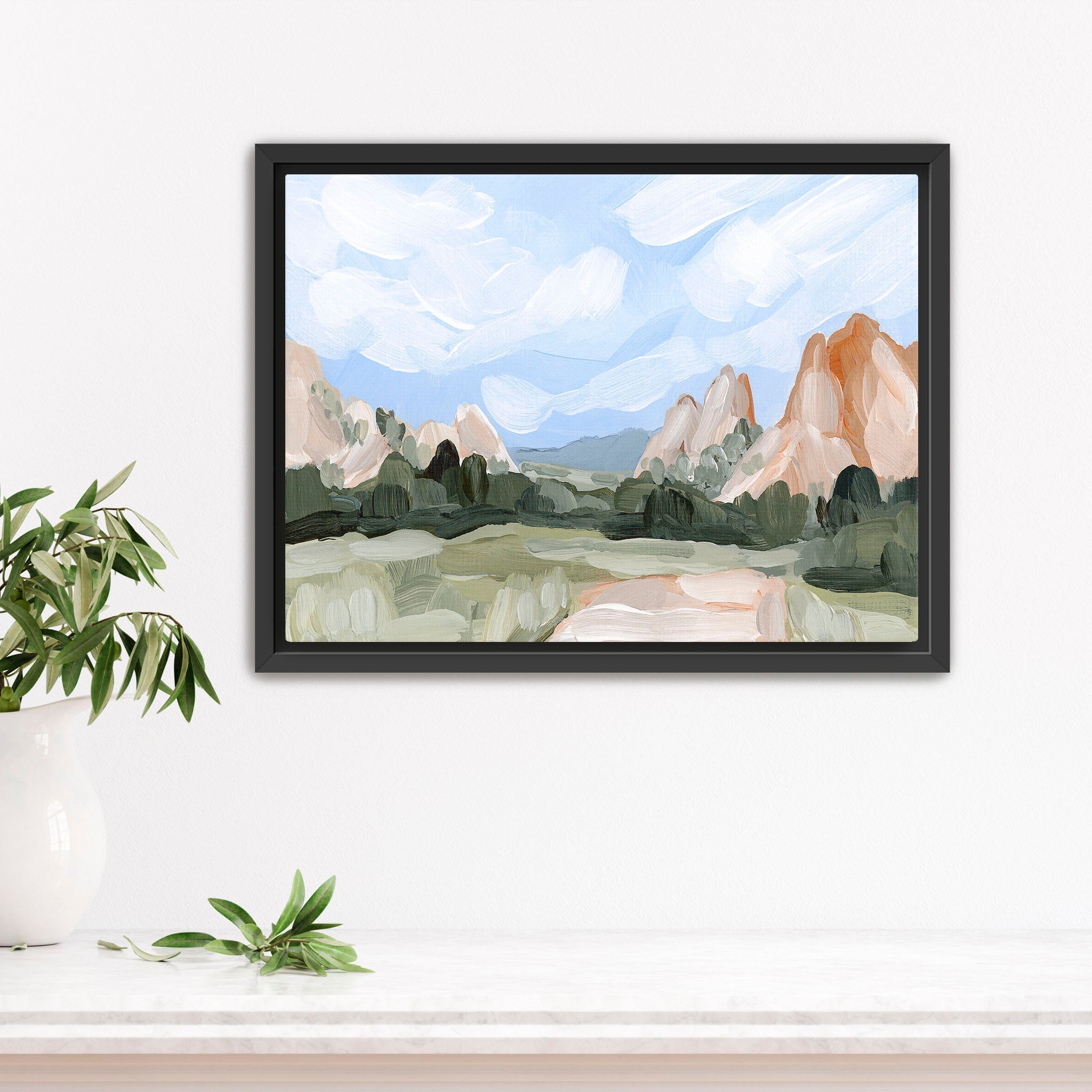 Red Rocks Art Print - Stunning Landscape Wall Decor for Home & Office | Perfect for Living Room, Bedroom & Office Spaces