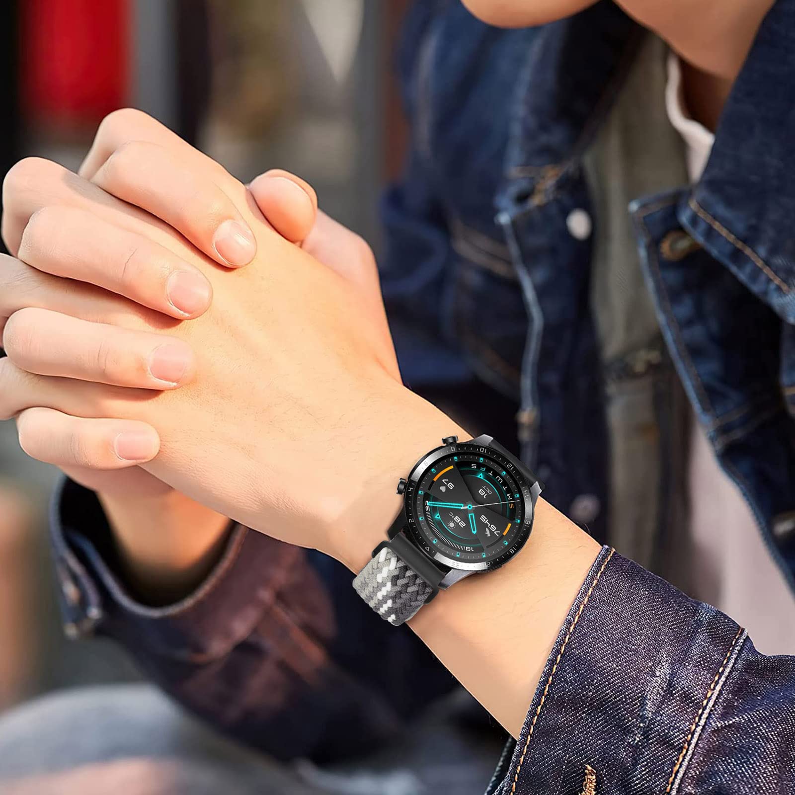 Hatolove 22mm Watch Band for Huawei & Galaxy Watches - Perfect for Workouts & Daily Wear