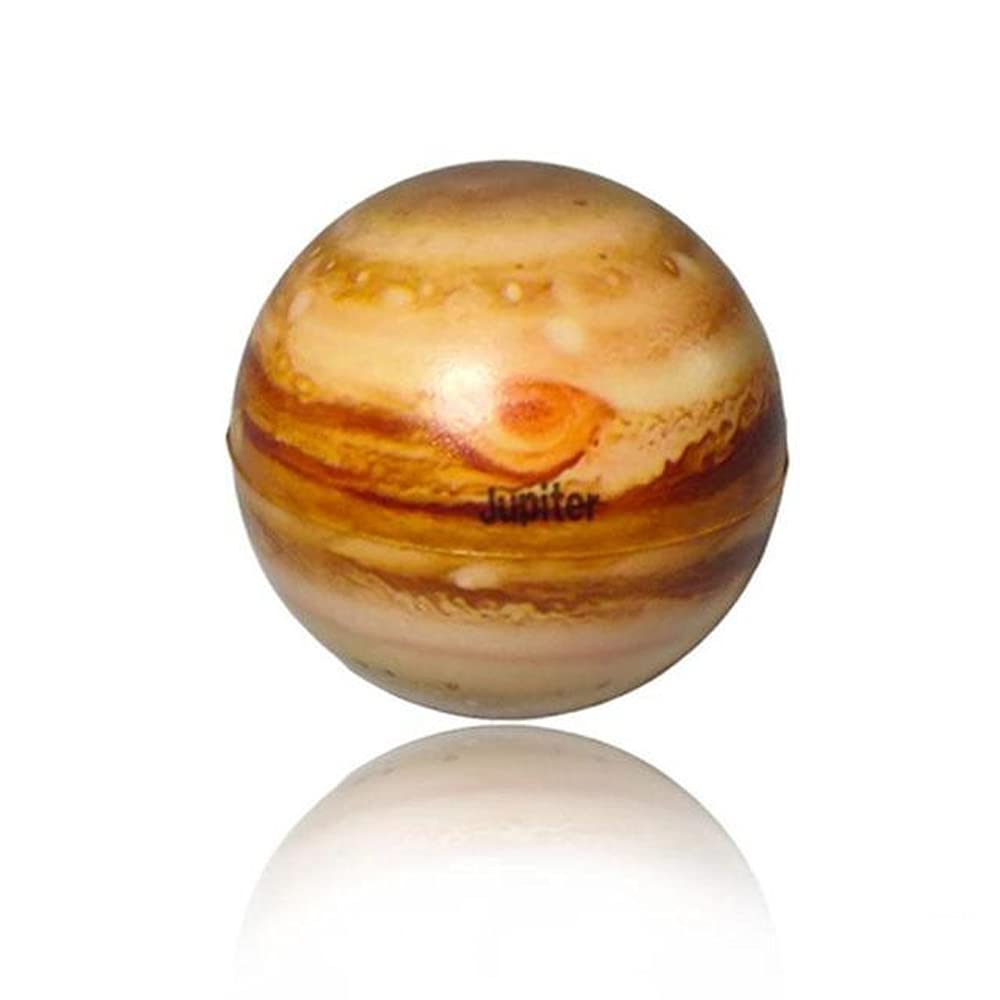 PULADE Solar System Stress Balls - Jupiter Planet Bouncy Ball, Elastic Sponge Stress Relief Toy for Kids & Adults | Educational Space Party Favors, Classroom Science Learning & Office Desk Fidget Toy