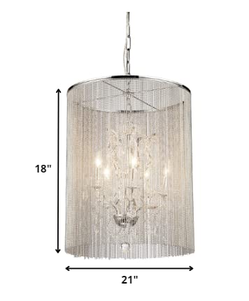Tiffany RL8059A Rosalinda Modern Cage Chandelier - Elegant Ceiling Light Fixture for Dining Room, Living Room & Bedroom Decor
