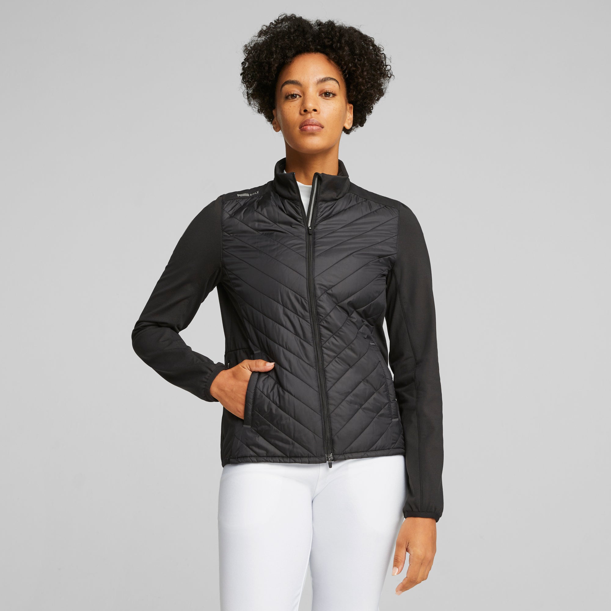 Women's Frost Quilted Golf Jacket - Waterproof Windproof Winter Coat for Outdoor Sports & Casual Wear | Perfect for Golfing, Hiking & Daily Activities