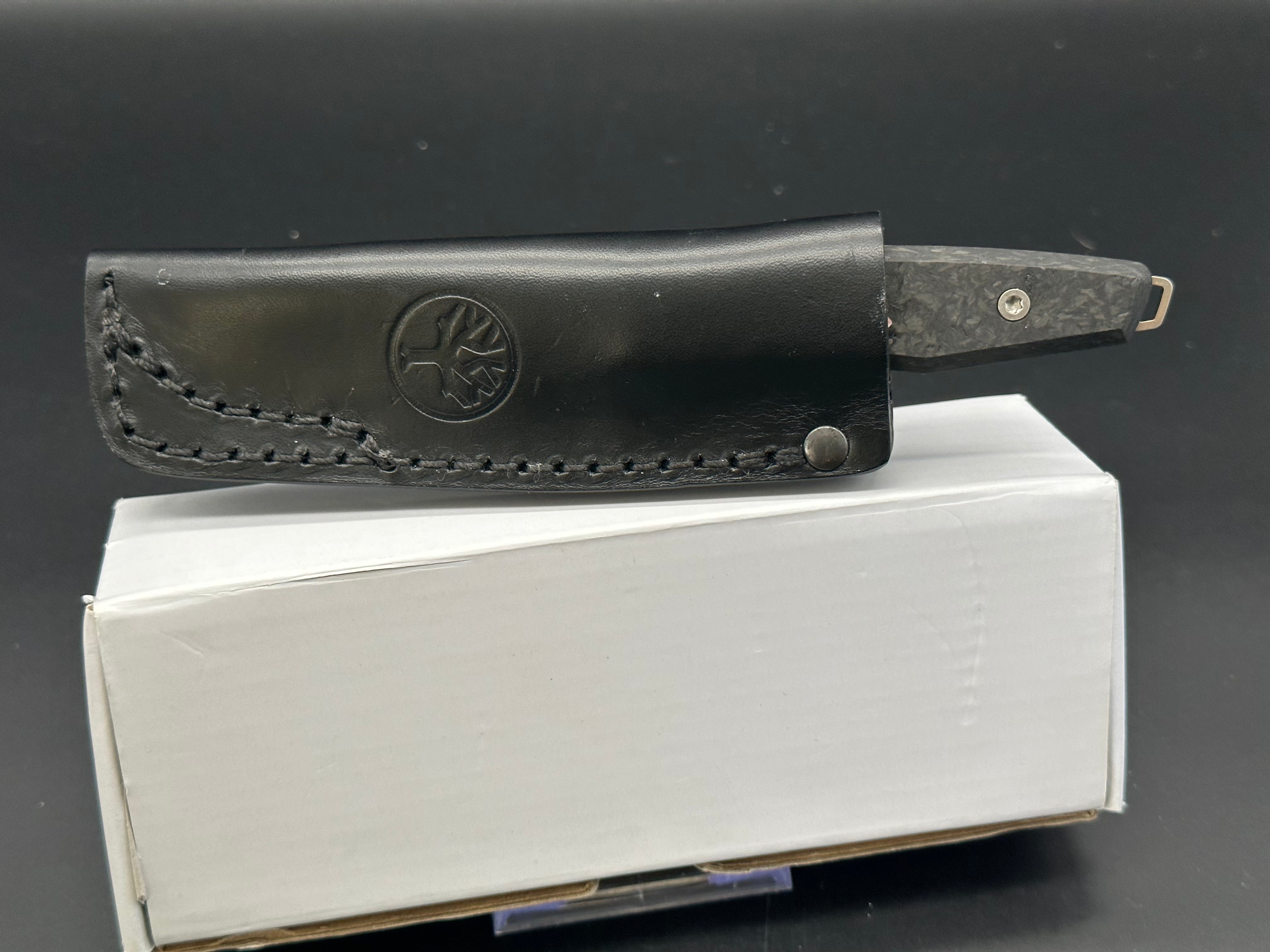 Boker AK1 Fixed Blade Knife - Carbon Fiber Handle & RWL34 Steel - Hunting, Camping, Survival, and Outdoor Activities