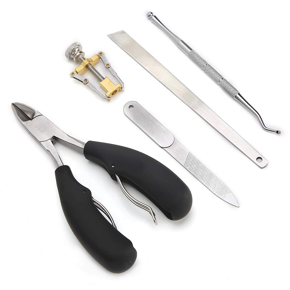 Professional Nail Clipper Travel Kit with Pedicure Knife & Ingrown Nail Corrector - Complete Nail Care Set for Women & Men, Includes Nail File & Manicure Tools - Perfect for Travel, Home Use & Foot Care Routine