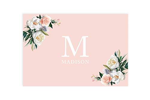 Blush Peach Florals Monogram
