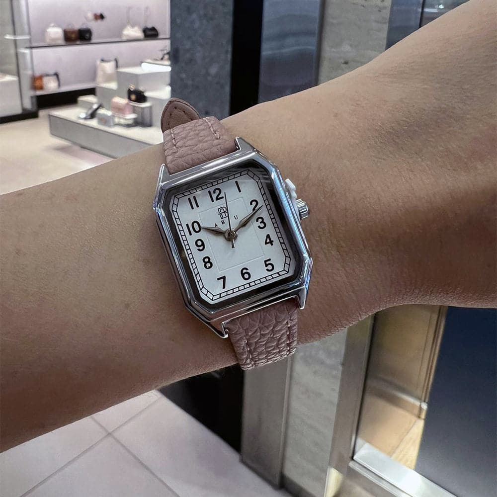 Elegant Analog Pink Leather Strap Women's Watch AB 6111 S BEI L - Perfect for Casual Wear, Office & Special Occasions