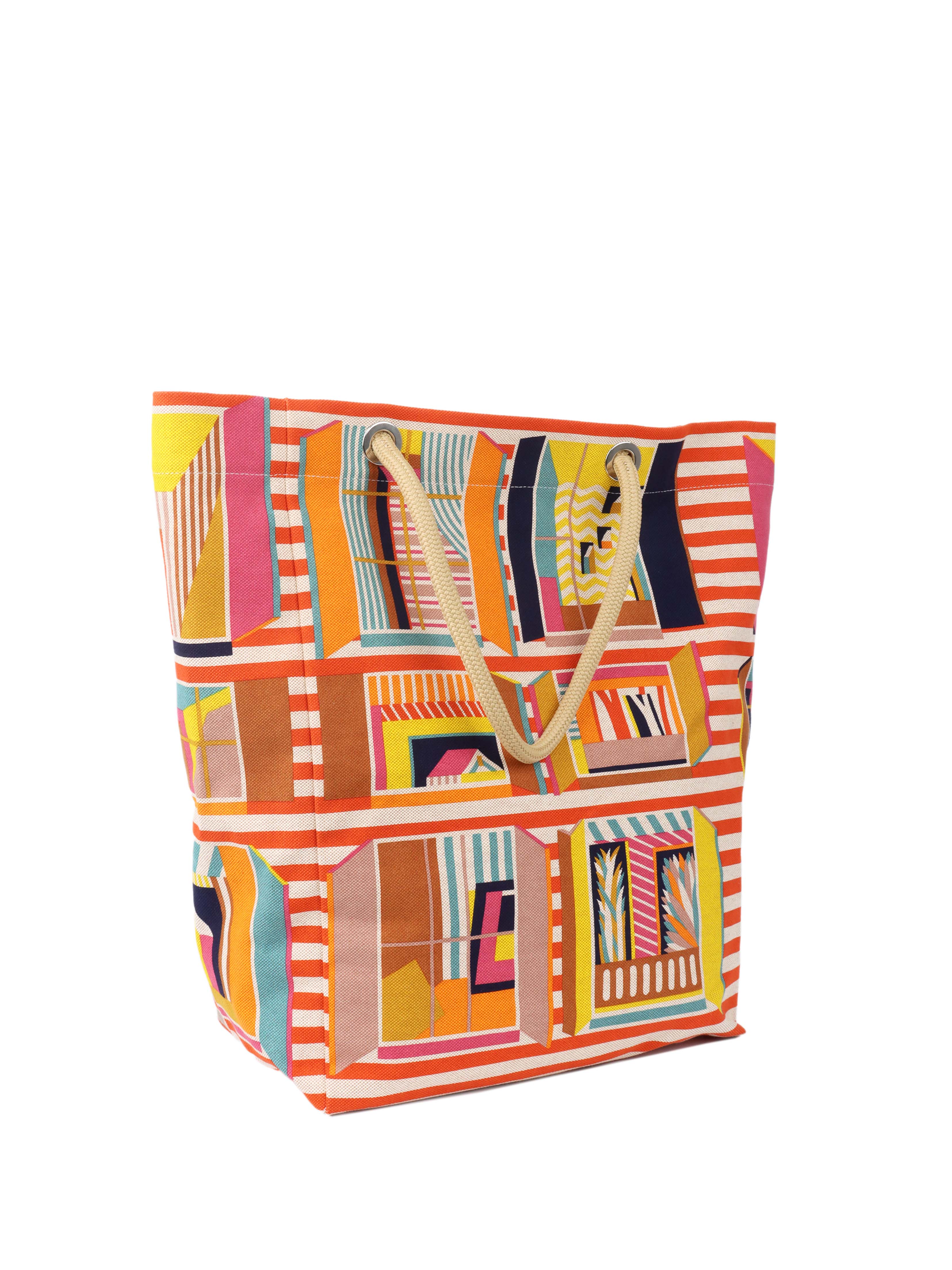 Hermes From My Window Beach Bag - Stylish Tote for Women, Summer Travel, Pool & Beach Accessories | Perfect for Vacation, Shopping & Outdoor Activities