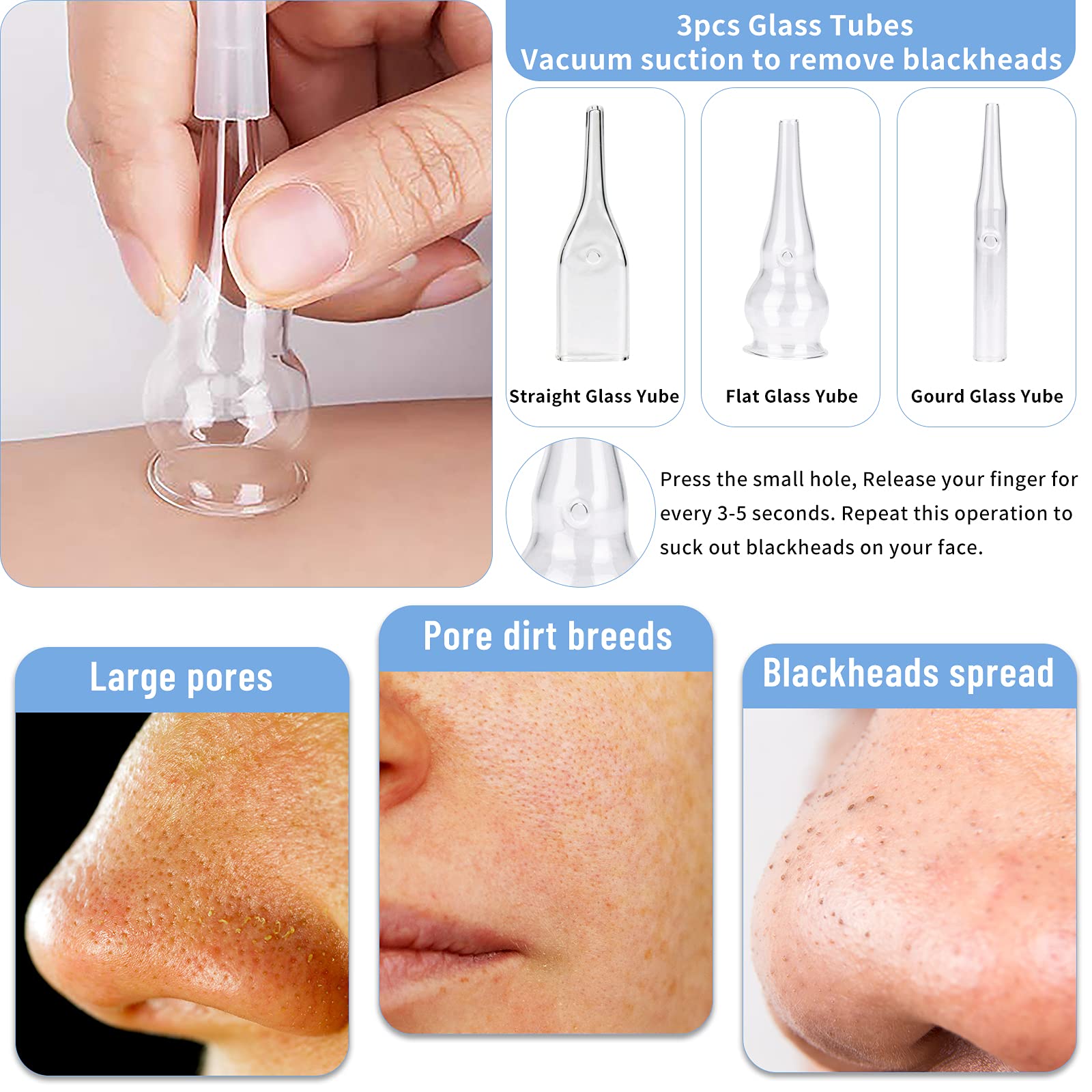 Professional 3-in-1 Diamond Microdermabrasion Machine with 65-68cmHg Suction Power | Yofuly Facial Skin Care Equipment for Blackhead Removal, Wrinkles & Acne Treatment | Perfect for Spa, Salon & Home Skincare Routine