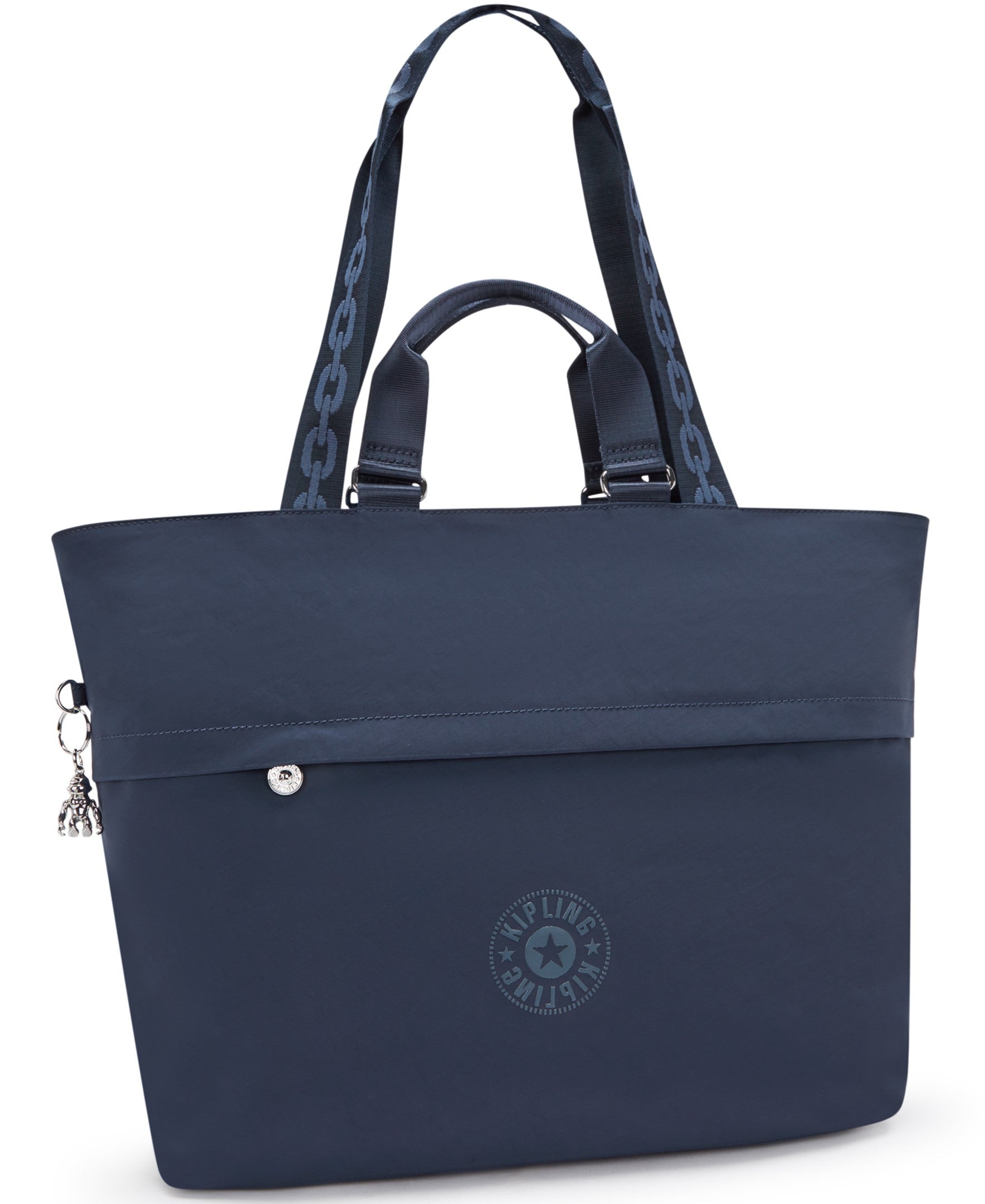Kipling Charleen Satin 15 Inch Laptop Tote Bag for Women - Lightweight Work Bag with Spacious Compartment, Endless Blue (F24) | Perfect for Office, Business Travel & Daily Commute