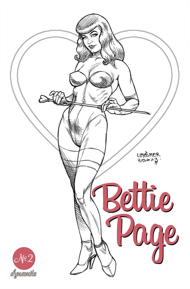 Bettie Page #2 Cover F 10 Copy Variant Edition by Linsner - Vintage Pinup Art Print - Perfect for Comic Collectors & Retro Home Decor