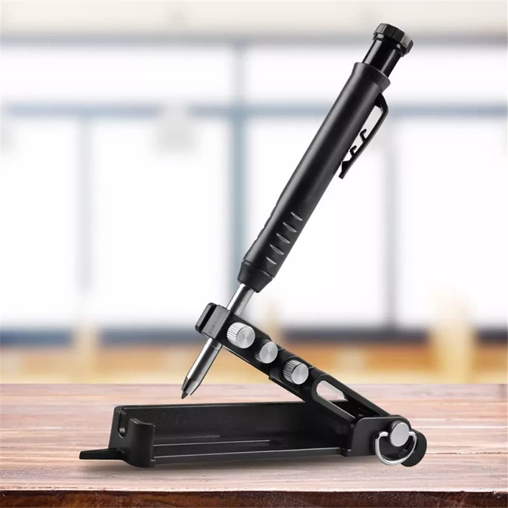 **Multi-Function Scribing Tool – Adjustable Profile Scribing Ruler & Contour Gauge for Woodworking, Carpentry, and DIY Projects (Plastic, Black) – Perfect for Measuring Irregular Shapes, Tile Cutting, and Flooring Installation**