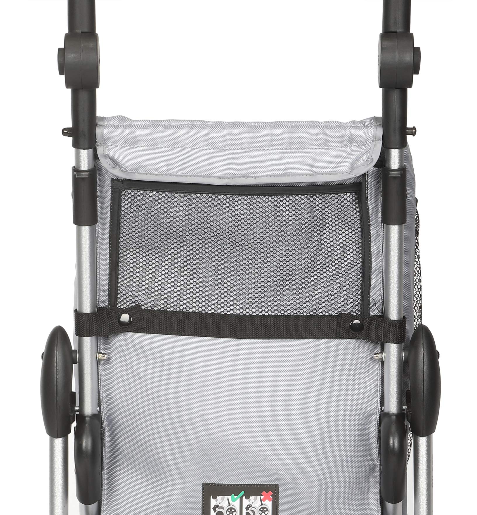 GO UP Foldable Shopping Cart with 360° Swivel Wheels, Heavy Duty Textured Handle - Perfect for Grocery Shopping, Laundry, and Outdoor Market Trips