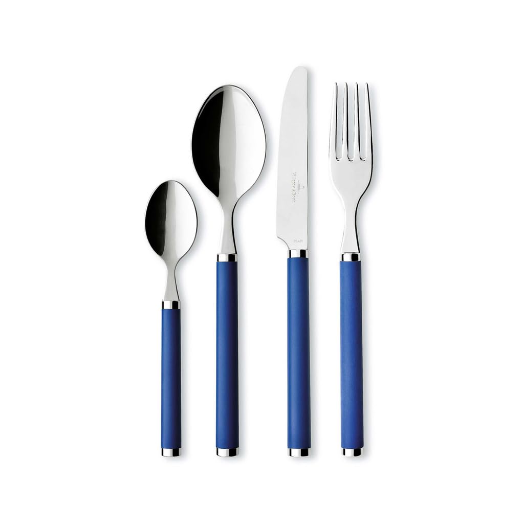 Premium Blue Ocean 24-Piece Cutlery Set - Stainless Steel Flatware with Knives, Forks & Spoons - Elegant Dinnerware for Restaurants, Weddings & Home Dining