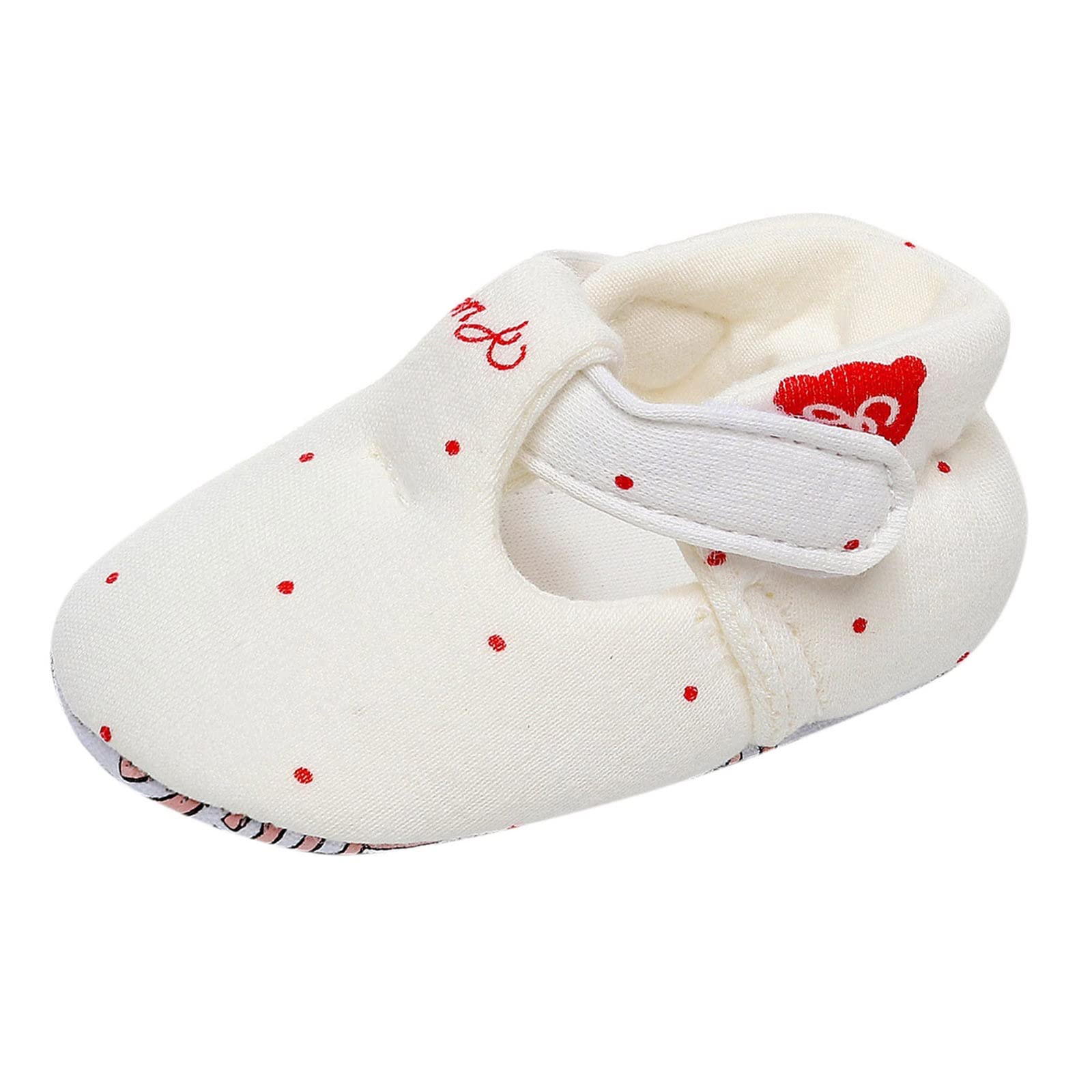 Baby Girl's First Walkers Sandals with Bowknot - Pool & Princess Shoes (Red, 6-12M)