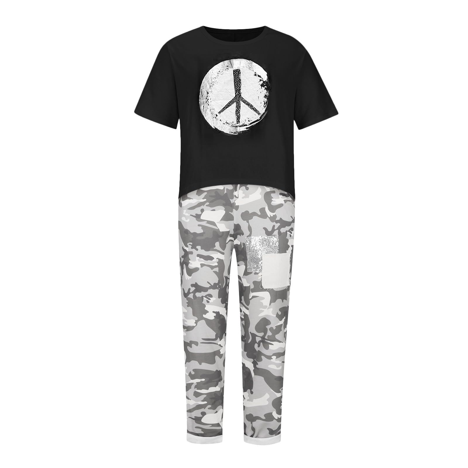 Women's 2-Piece Lounge Set - Soft & Comfortable Pajama Outfit with Loose Shirt & Pants - Cozy Fall Loungewear for Relaxing at Home, Yoga, or Sleeping