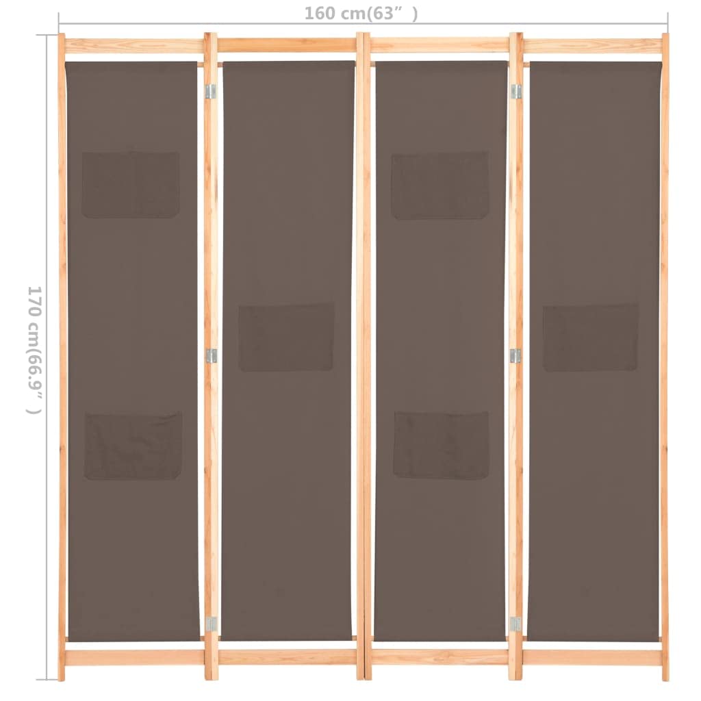 4-Panel Room Divider Screen - 62.9