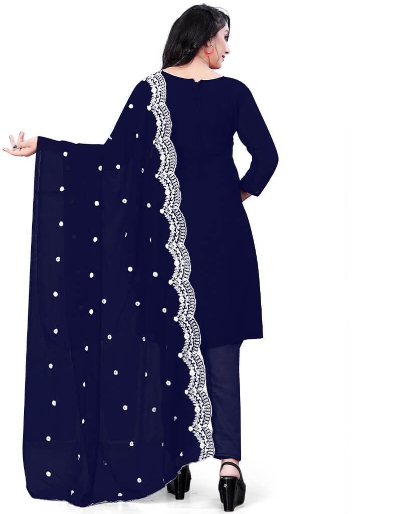 Elegant Blue Georgette Pant Salwar Suit for Women | Indian Ethnic Wear | Perfect for Weddings, Festivals & Special Occasions