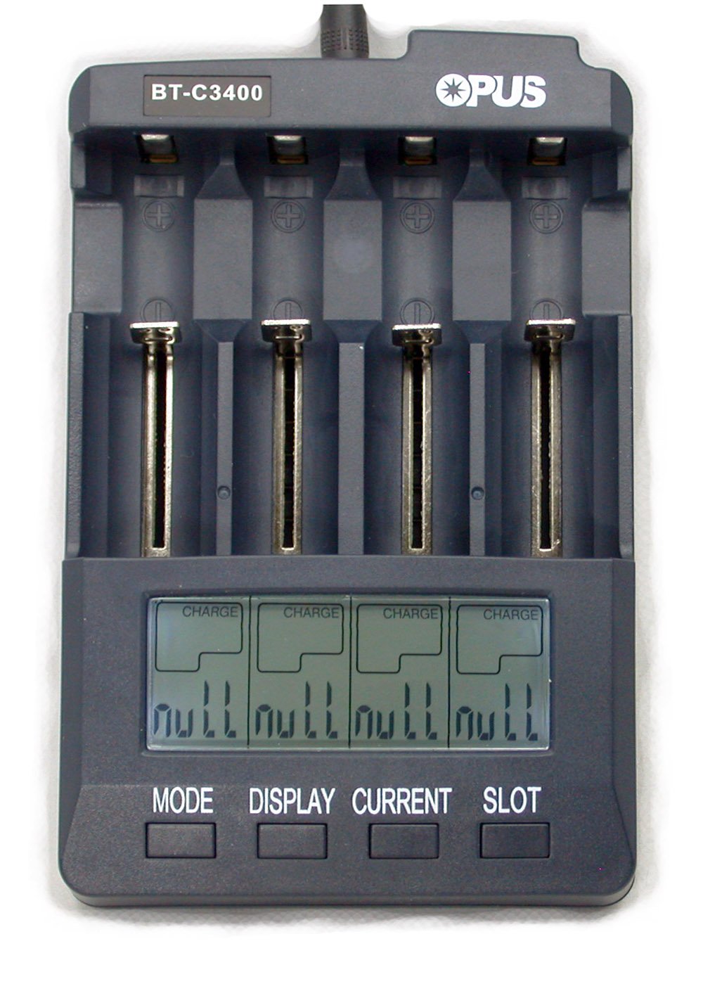 Opus BT-C3400 Battery Charger Analyzer Tester for Li-ion NiMH NiCd Rechargeable Batteries - AA AAA C 18650 - Perfect for Home, Office, and Electronics Repair Shops
