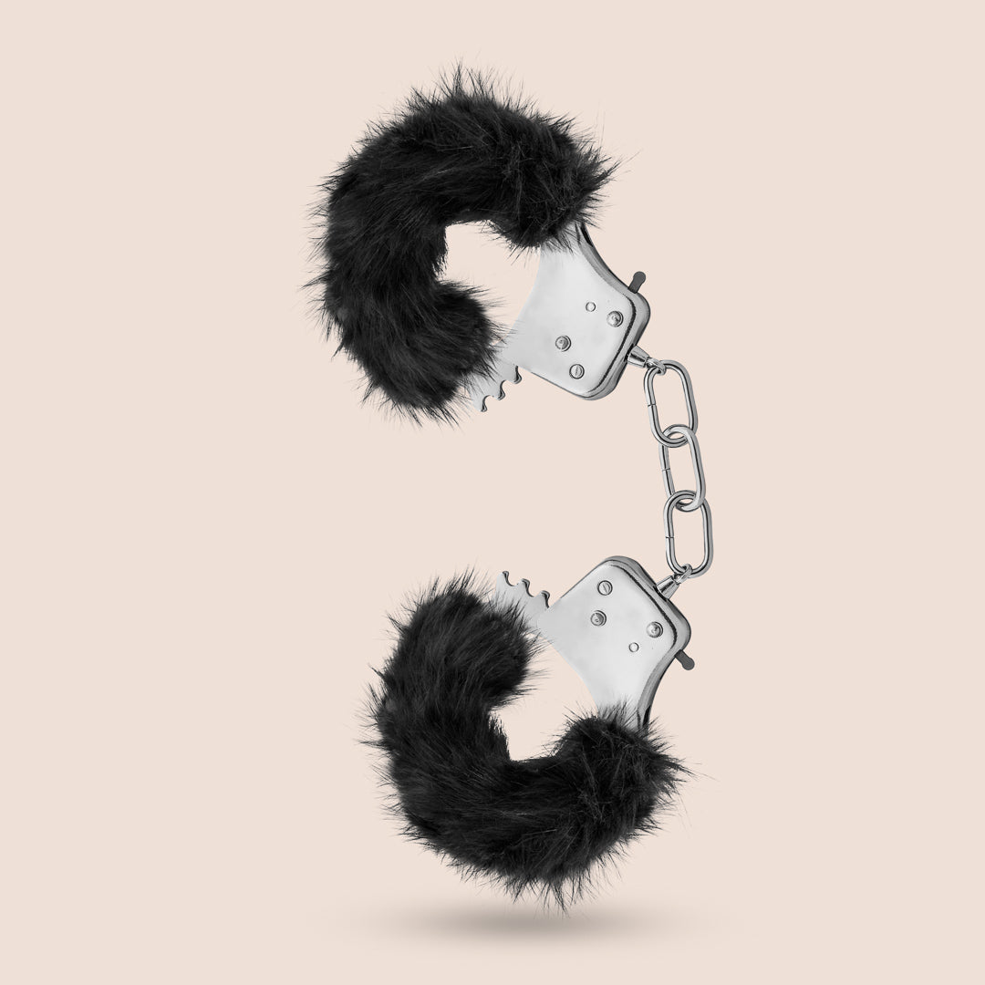 Temptasia Plush Fur Cuffs - Soft Fluffy Handcuffs for Couples, Role Play & Sensual Bondage - Perfect for Valentine's Day, Bachelorette Parties & Spicy Date Nights