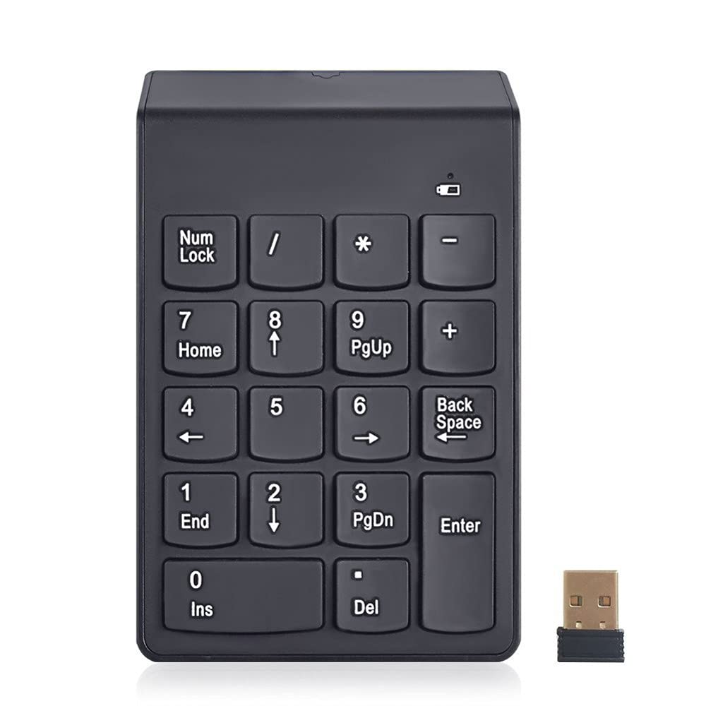 LZYDD Wireless Numeric Keypad for iMac, MacBook Air, MacBook Pro - Compact USB Number Pad for Laptop, PC, Notebook & Desktop - Perfect for Office Work, Data Entry, Accounting and Gaming