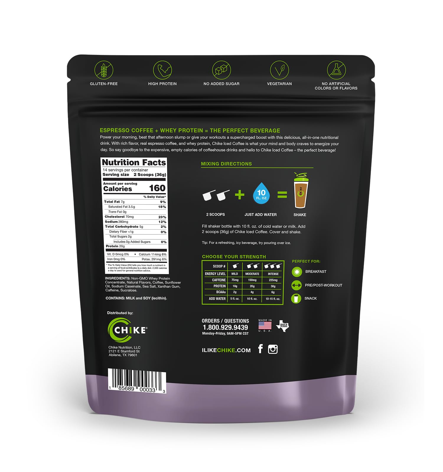 Chike Sweet Cream High Protein Iced Coffee - 20g Protein, 2 Shots Espresso, Low Sugar (2g), Keto & Gluten Free - 14 Servings (17.8 oz) - Perfect for Post-Workout Recovery, Morning Energy Boost & Healthy Lifestyle
