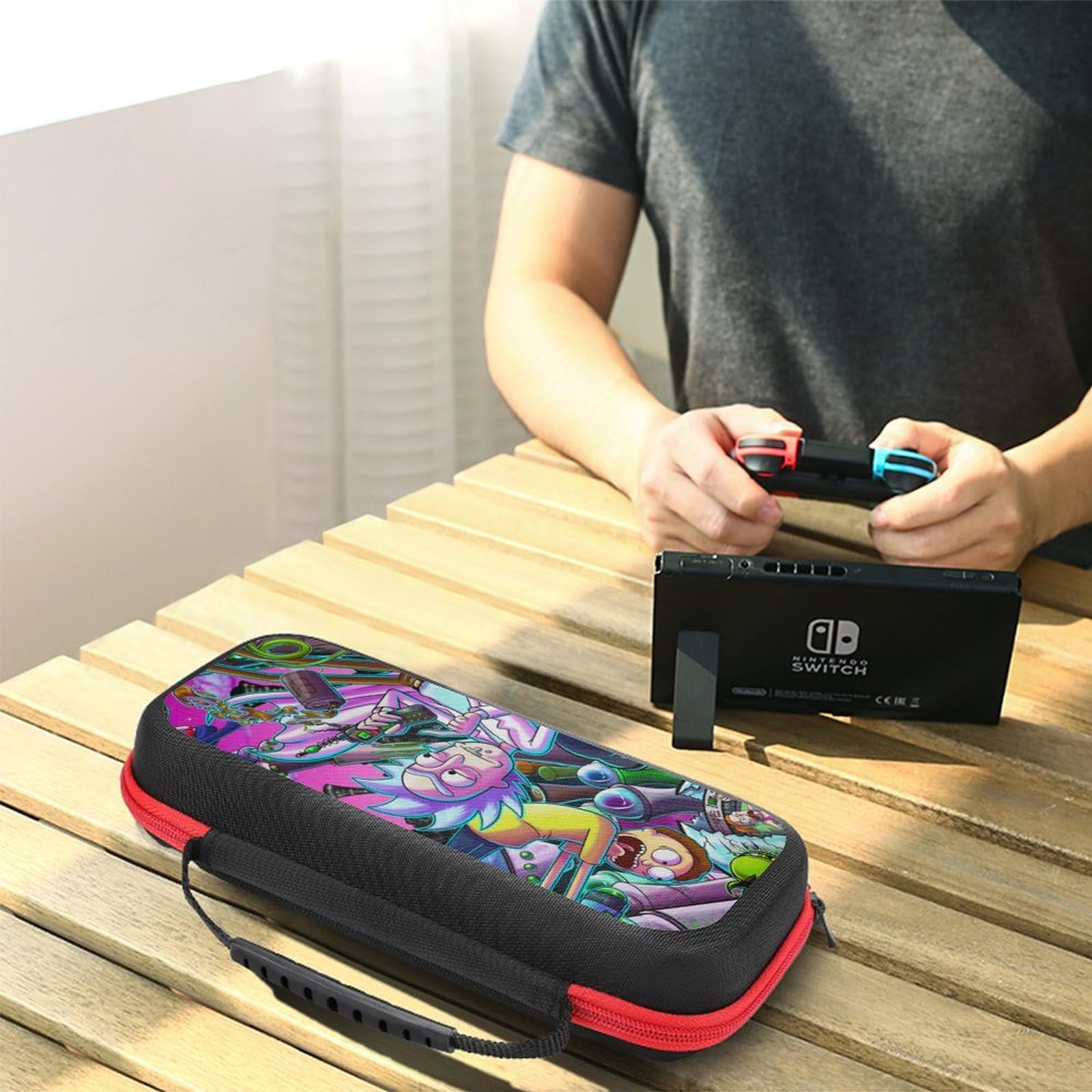 Bopanku Protective Carrying Case for Nintendo Switch & Switch OLED - Portable Travel Game Storage Case with Durable Design | Perfect for Travel, Commuting, and Gaming On-The-Go (Style8)