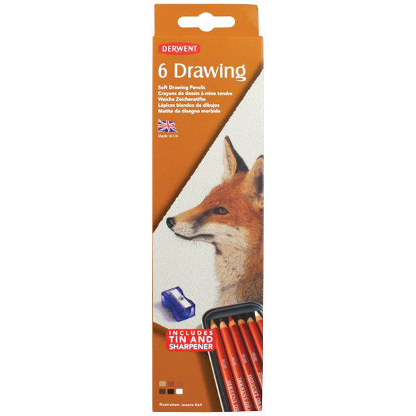 Derwent Drawing Pencils Set of 6 - Professional Sketching & Art Pencils for Artists, Beginners - Perfect for Sketching, Shading & Detailed Artwork
