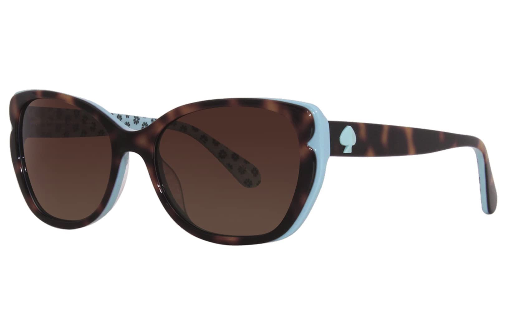 Kate Spade New York Women's Augusta Polarized Square Sunglasses - Havana Green, 54mm Lens, 17mm Bridge | UV Protection & Glare Reduction for Driving, Beach & Outdoor Activities