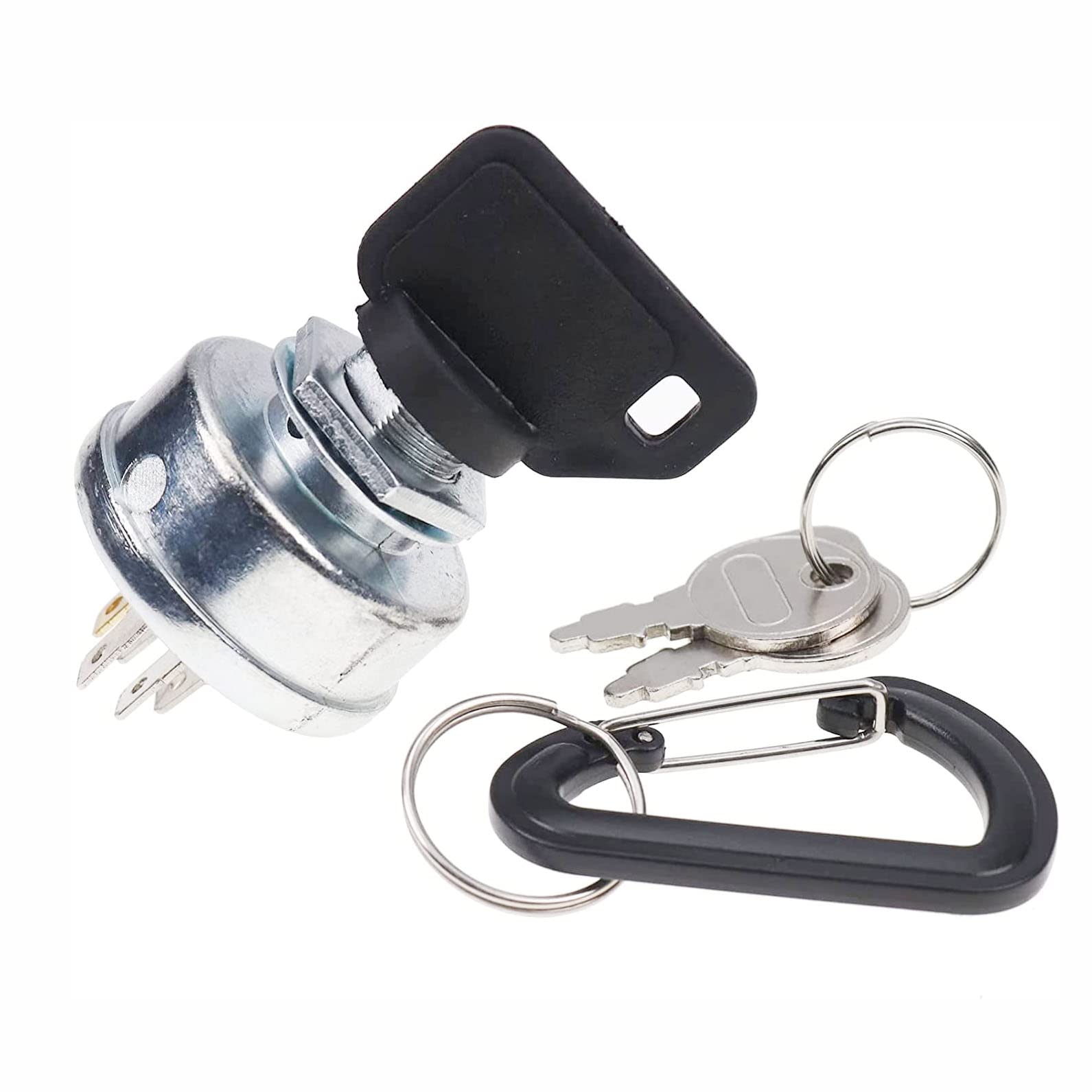 DVPARTS Starter Ignition Switch with 2 Keys & Key Chain - Compatible with Exmark Toro Lawn Mower - Replaces 109-4736, 103-0206, 88-9830 - Perfect for Lawn Mower Repair & Maintenance