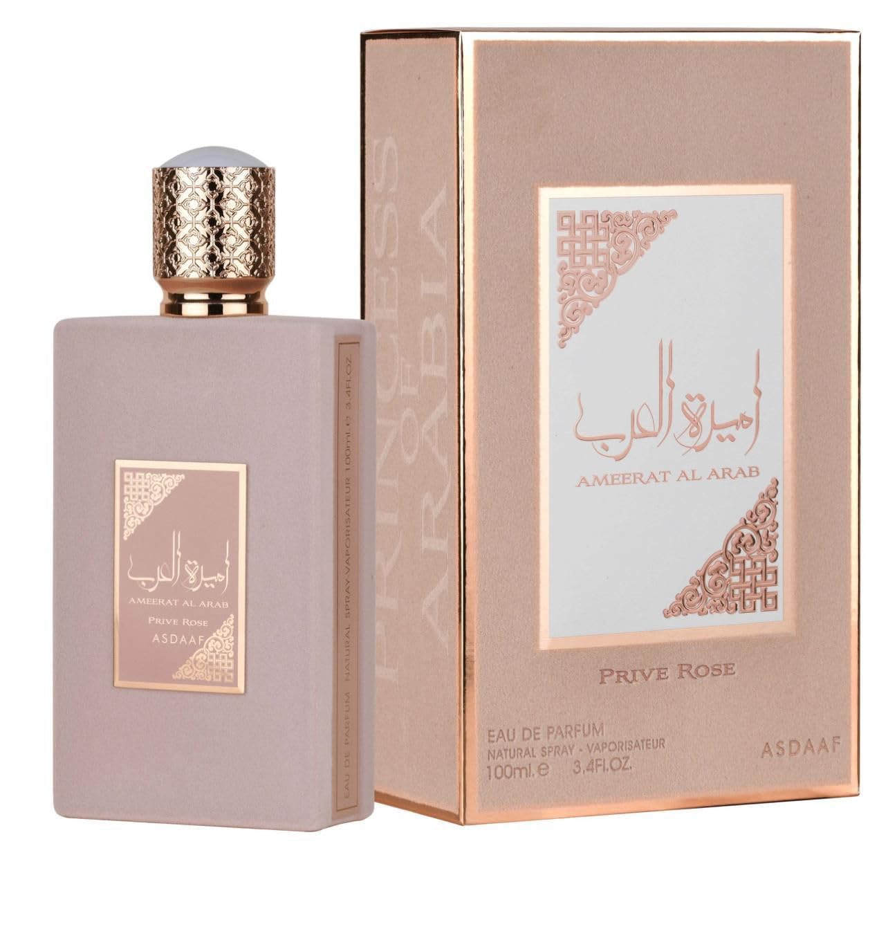 Asdaaf Al Arab Rose Eau de Parfum for Women - Floral Fragrance Perfume 3.4 Oz (100ml) - Long Lasting Luxury Scent for Date Night & Special Occasions