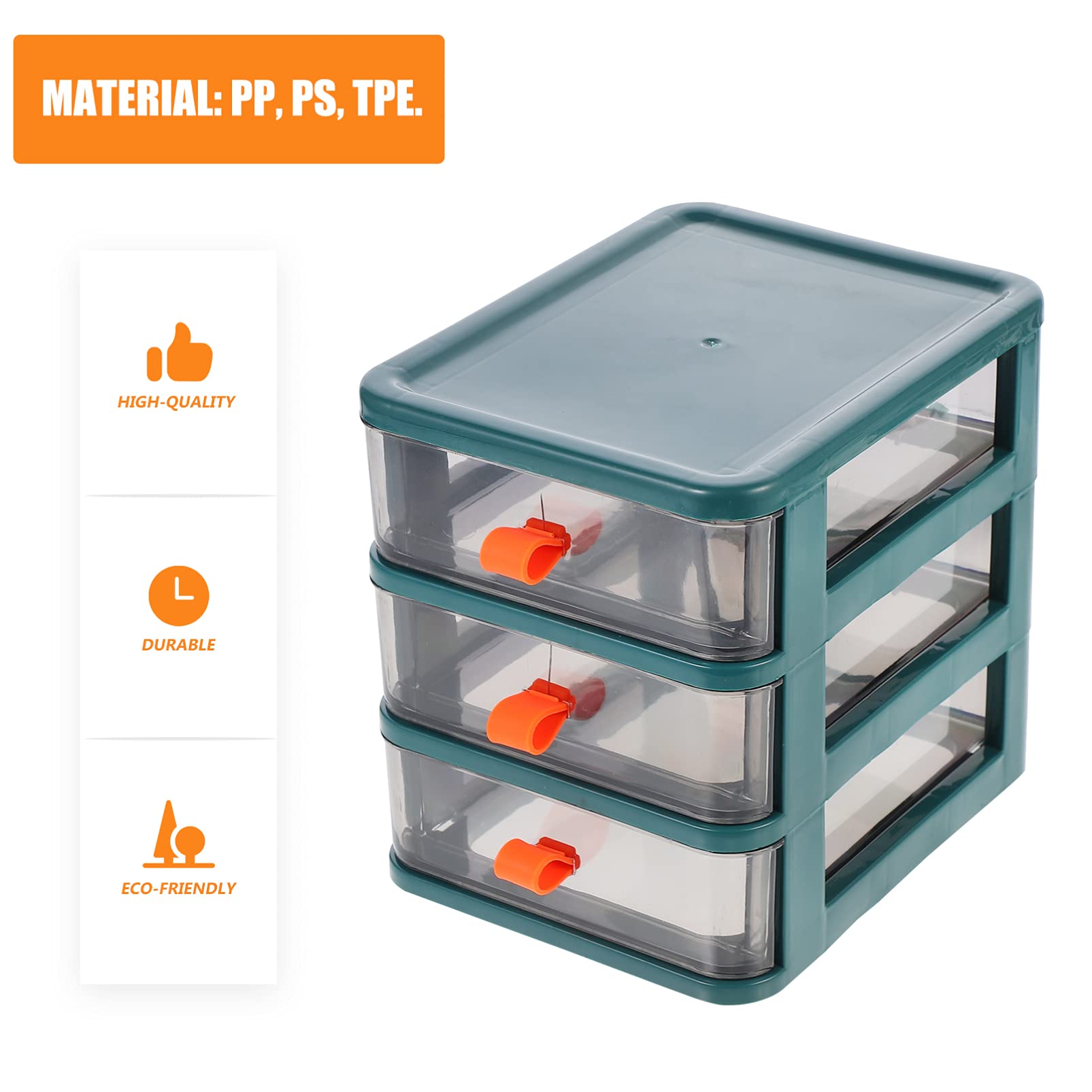BESPORTBLE 3 Drawer Makeup Storage Box | Small Cosmetic Organizer for Desk & Bathroom